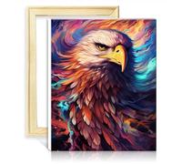 TANGFEIY Peinture aigle Peinture par numéro Kits de peinture par numéro pour adultes avec pinceaux et pigment acrylique sur toile Image d'art pour décoration intérieure Sans cadre (30x40cm)