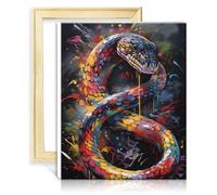 TANGFEIY Peinture par numéro Peinture de serpent Adultes Débutant Kit de peinture à l'huile sur toile avec pinceaux et peinture pigmentée acrylique Art Artisanat SANS cadre (50x65cm)