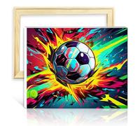 TANGFEIY Peinture Par Numéro Sports de Football - Kit Pour Adultes Avec Pinceaux et Pigment Acrylique - Décoration Intérieure Sans Cadre (40x50cm)