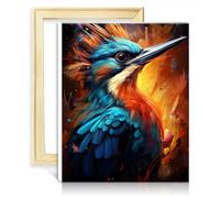 TANGFEIY sur toile facile à peindre dessin d'art pic enfants adultes kits de peinture par numéros avec pinceaux et pigment acrylique pour décoration murale de la maison sans cadre (30x40cm)