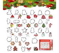 Tangger 24 Pcs Emporte Pièces Noël emporte piece patisserie noel emporte-pièces en acier inoxydable Moule à Biscuits Cookie Cutter Set Emporte Piece Cuisine pour Les fêtes décoration de gâteaux