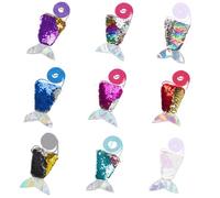 Tangger 9Pcs Porte-Monnaie à Paillettes pour Petites Filles Sac a Main Paillettes Fille Porte Monnaie Paillette Porte Monnaie Enfant Mini Queue de sirène Sequins Sac