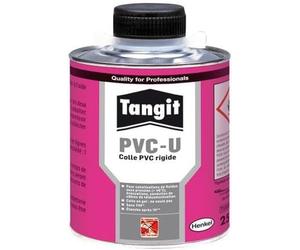 TANGIT Colle PVC U Eau Non Potable, colle pour tuyaux en PVC rigide, colle pour raccord de canalisations transportant des fluides gazeux ou liquides-Boite avec pinceau applicateur 250 gr (Lot de 5)