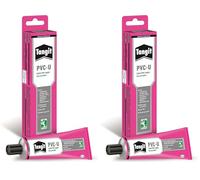 TANGIT Colle PVC U Eau Potable, colle pour tuyaux en PVC rigide, colle pour raccord de canalisations -Tube 125gr (Lot de 2)