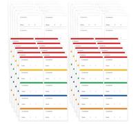 TANGJJY 200 Pièces Étiquettes de Congélation,60 x 30 mm Autocollants Étiquettes Pour Congélateur,Congélation Pour Étiquetage Colorées,Etiquette Autocollantes Aucun Résidu,Pour Maison ou Restaurant