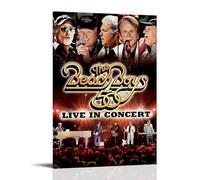 TANGJUNMR Impression sur toile avec couverture d'album de musique rétro The Beach Boys Great Singer - Décoration murale pour chambre à coucher - 50 x 75 cm - Style cadre