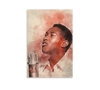 TANGJUNMR Impression sur toile de l'album de musique rétro Sam Cooke Great Singer, décoration murale pour chambre à coucher, 30 x 45 cm, sans cadre