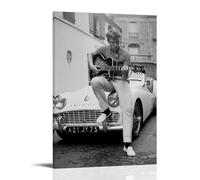 TANGJUNMR Johnny Hallyday Impression sur toile pour album de musique rétro Motif chanteur anglais 40 x 60 cm