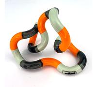 Tangle Jr. Classic Series | Forêt | Vert foncé clair orange | FIDGET TO FOCUS | Jouet sensoriel pour enfants | 3 ans et plus | Jouet sensoriel torsadé | Idéal pour les compétences motrices fines