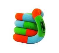 Tangle Jr. Fuzzies Series | Orange Vert Bleu | Fidget to Focus | Jouet sensoriel pour enfants | 3 ans et plus | Jouet sensoriel à torsion | Idéal pour la motricité fine | Dans boîte officielle