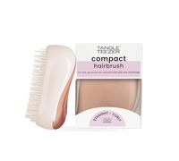 Tangle Teezer Compact Styler, Brosse à Cheveux Démêlante, Cheveux Secs et Mouillés, Tous Types de Cheveux, Brosse Idéale pour Voyager avec sa Pochette de Transport, Ivoire Or Rose