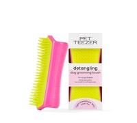 Tangle Teezer Pet Teezer, Grande Brosse Démêlante de Toilettage pour Chien, pour le Bain ou sur Poil Sec, la Brosse Démêlante Parfaite pour Chien, Rose et Jaune