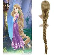Tangled Princess PL-843 Perruque de cosplay en cheveux synthétiques Raiponce 120 cm 47" Blond droit super longue + perruque PL-843 [Couleur : PL-843]