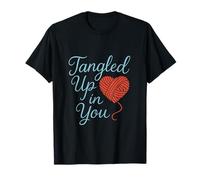 Tangled Up in You Fil à tricoter Motif cœur T-Shirt
