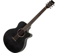 Tanglewood TWBB SFCE Smokestack Black Guitare Jumbo acoustique-électrique