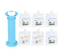 TANGLI Station de Pressage D'aliments pour Bébés avec 6 Sachets Réutilisables, Nourrisseur pour Bébés avec Purée de Fruits Pressée, Artisanale D'aliments pour Bébés à Base de Jus Fruits (Bleu)