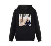 TangMeng Christina Aguilera Men's Black Hooded Unisex Sweatshirt L