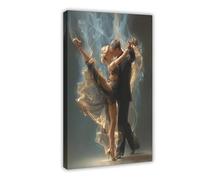 Tango Passion Poster sur toile pour décoration murale de salon, chambre à coucher 60 x 90 cm