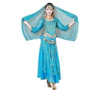 TangoDS 4 pièces Costumes de Danse Orientale Égypte Costume de Danse Orientale Sari Vêtements Indiens Femmes Bollywood Combinaison de Danse Orientale Indienne