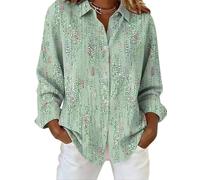 TangoDS Chemises de Noël pour Femmes à Manches Longues décontractées moches avec Père Noël à Boutons Chemises de Noël Hautes pour fête et Vacances