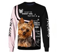 TangoDS Je suis Le Chien Fou de Bichon Frise/Pug/Shih Tzu/Yorkshire Mom Dog Sweatshirt imprimé 3D Hommes Femmes Pullover Unisex Tops