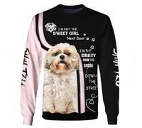 TangoDS Je suis Le Chien Fou de Bichon Frise/Pug/Shih Tzu/Yorkshire Mom Dog Sweatshirt imprimé 3D Hommes Femmes Pullover Unisex Tops