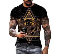 TangoDS T-Shirt Anubis imprimé en 3D pour Hommes Ancien Dieu Egyptien Oeil d'Horus T-Shirts Mode Casual Cool Tee Tops Hommes Hip Hop Streetwear