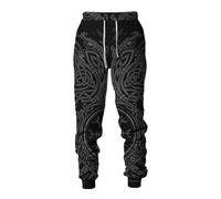 TangoDS Viking Tattoo 3D Print Femmes Pantalon de Jogging pour Hommes Cordon de Serrage Pantalon de Jogging Taille Haute avec Poche