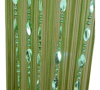 Tangpan Rideau de Porte à Perles avec Pampilles Vert