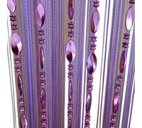 Tangpan Rideau de Porte à Perles avec Pompons Violet