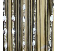 Tangpan Rideau de Porte Perles 100 x 200 cm, Boutons Transparents, décoration, séparateur de pièce, Rideau de fenêtre, moustiquaire, Tissu, Noir, 100 x 200 cm