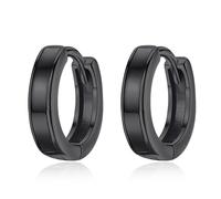 TANGPOET Créoles en argent 925 Boucles d'oreilles dormeuses Hypoallergénique Boucles d'oreilles Huggie Cadeaux d'anniversaire pour Hommes Femmes Garçons Filles