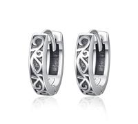 TANGPOET Petites créoles unisexes en argent 925 pour homme et femme - Boucles d'oreilles créoles hypoallergéniques pour femmes, hommes, filles et garçons, Argent sterling