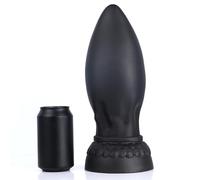 TangQian Énorme plug anal godes en forme de cône dilatateur en silicone souple, godes anaux BDSM jouets sexuels for hommes femmes et débutants (Color : Black Schwar