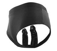 TangQian Gode ceinture SM en silicone, pantalon élastique portable, pénis à double tête, culotte de masturbation amovible for hommes et femmes, pantalon de chasteté, plug anal, gode, jouet de flirt
