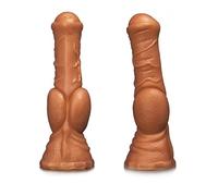 TangQian Gode Cheval Animal Extra Large S/M/L Anal Géant avec Ventouse Forte Réaliste Pénis avec Double Testicules Gros Noeuds SM Sex Toy for Femmes et Hommes (Color :
