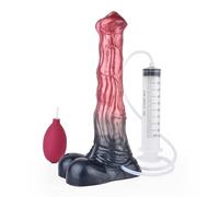 TangQian Gode éjacule cheval animal doux pénis de cheval animal en silicone avec fonction d'éjaculation de sperme gode anal classique plug anal avec ventouse gode éjacule vaginal point G jouet sexue
