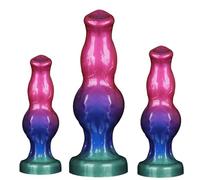 TangQian Gode pénis fantaisie en silicone en forme de loup et d'animal avec base adhésive, ergonomique de grande taille for gode pénis(L)