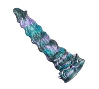TangQian Grand gode anal fantaisie en silicone avec forme large et épaisse, structure de nœud spéciale et ventouse forte for hommes femmes couples(L)
