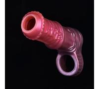 TangQian Manchon de pénis en silicone manchon de pénis gode de cheval réaliste manchon de pénis de cheval animal avec anneau de testicule extension de pénis manchon de pénis for hommes jouet sexuel ép