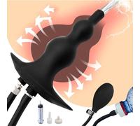 TangQian Plug anal en silicone avec pompe et lavement de douche anale, expansion de l'anus, gode anal, dilatateur, lavement de rinçage anal, SM, jouet sexuel for hommes et femmes
