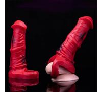 TangQian Poignets de pénis en silicone Manchon de pénis Gode animal réaliste for chien avec nœud Manchon de pénis Extension d'amélioration de l'érection Agrandissement du pénis Manchon de pénis Poigne