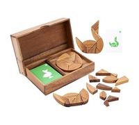 Tangram Double en Bois Ouf - Puzzle Ecologique pour 2 joueurs
