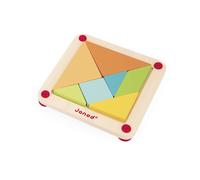 Tangram En Bois Avec 25 Cartes Modèles Multicolore TU