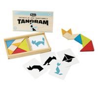 Jeu de tangram en bois - JEUJURA - 8144 - Coffret en bois - 7 pièces - 30 modèles