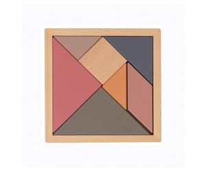 Tangram en Bois Coloré 15x15 cm - Jeu de Réflexion et de Créativité