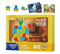Tangram für Kinder | Pädagogisch und Interaktiv,Magnetische Tangram-Puzzle mit Formblöcken - Für Partys, Spielabende, Klassenzimmer, Kindergarten, Mädchen, Vorschulkinder und Kinder