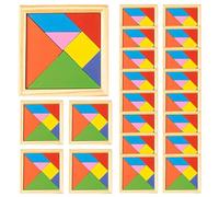 Tangram Puzzle 20pcs en Bois géométrique Puzzle Cerveau Brain Tangrams Games for Kids Party Favors |.Puzzles pour Enfants