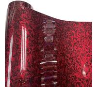 TANGSIYANG Covering Carbone Film Vinyle d'emballage en Fibre de Carbone forgée 3D Bleu Brillant 50 cm x 500 cm for Moto, Autocollants, Accessoires Automobiles Covering Voiture(Red,40cm x 152cm)