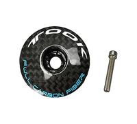 TANGSIYANG Directions VéLo Capuchon supérieur de Tige Casque en Fibre Carbone T800 3K VTT Route Superlight Stem Headset Boulon for 1-1 / 8quot;Fourchette(Blue (Shiny))